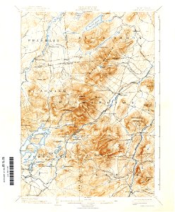 Lake Placid New York USGS topo map 1894. Free illustration for personal and commercial use.