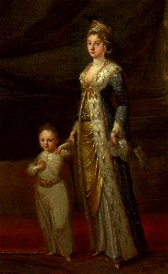 Lady Mary Wortley Montagu with her son Edward by Jean Baptiste Vanmour