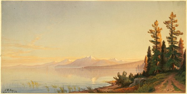 Lake Tahoe, Looking Southwest 2 (Boston Public Library)