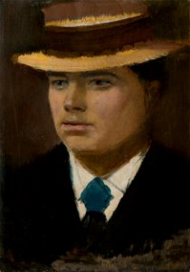 Ladislav Mednyánszky - Young Man in a Straw Hat - O 3270 - Slovak National Gallery