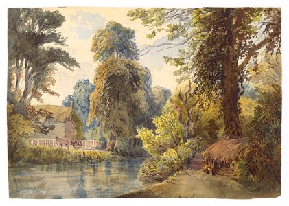 Ladislav Mednyánszky - Švajčiarsky park s jazierkom a so záprahom - K 4278-a,b - Slovak National Gallery