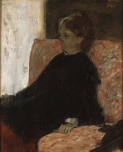 Lady in Black (Edgar Degas) - Nationalmuseum - 18763. Free illustration for personal and commercial use.