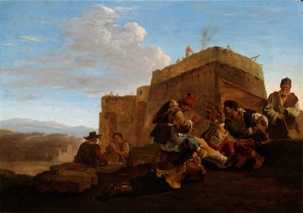 Jan Both - Landscape with Morra Players (The Small Limekiln)
