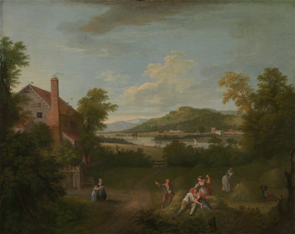 George Lambert - Landscape with Farmworkers - Google Art Project