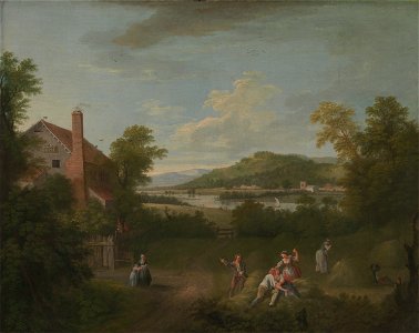 George Lambert - Landscape with Farmworkers - Google Art Project