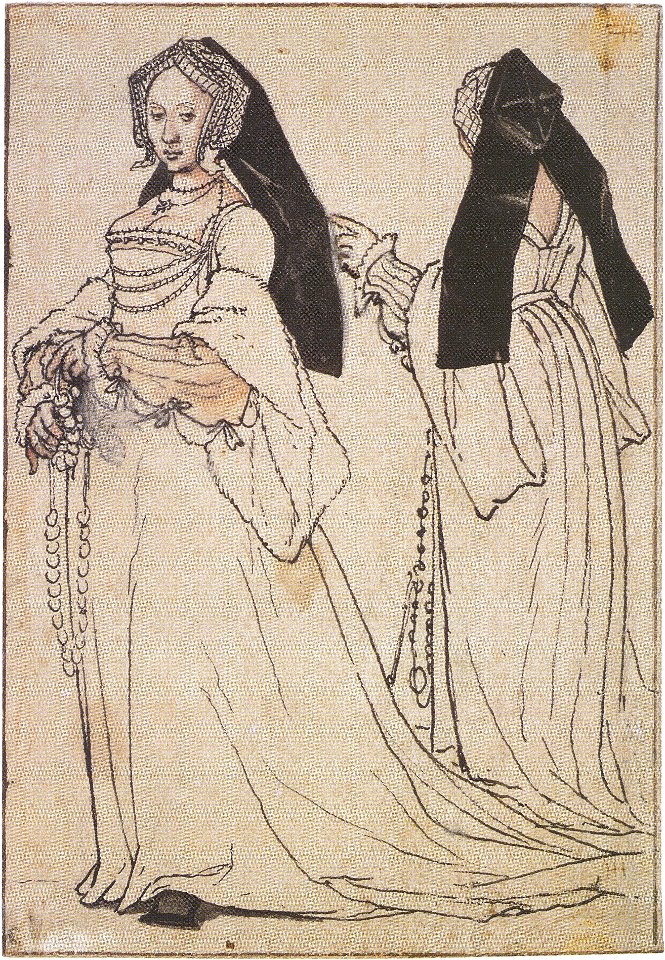 Lady Wearing an English Hood, costume study by Hans Holbein the Younger