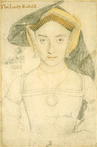 Lady Ratcliffe by Hans Holbein the Younger. Free illustration for personal and commercial use.