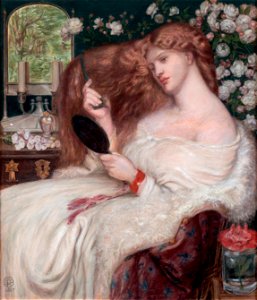 Lady Lilith, by Dante Gabriel Rossetti. Free illustration for personal and commercial use.
