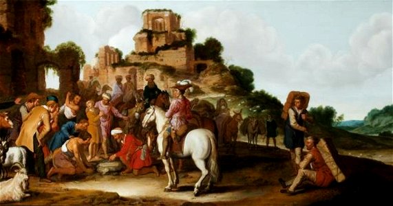 Lambert Jacobsz - Jozef door zijn broers aan de Medianieten verkocht (Genesis 37, 28) - RMCC s365 - Museum Catharijneconvent