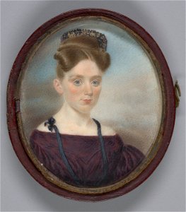 Lady with high comb in her hair