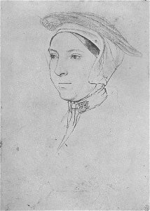 Lady, unknown, by Hans Holbein the Younger. Free illustration for personal and commercial use.