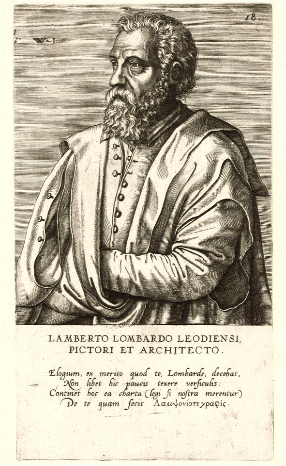 Lambert Lombard by Jan Wierix (attr.), 1572