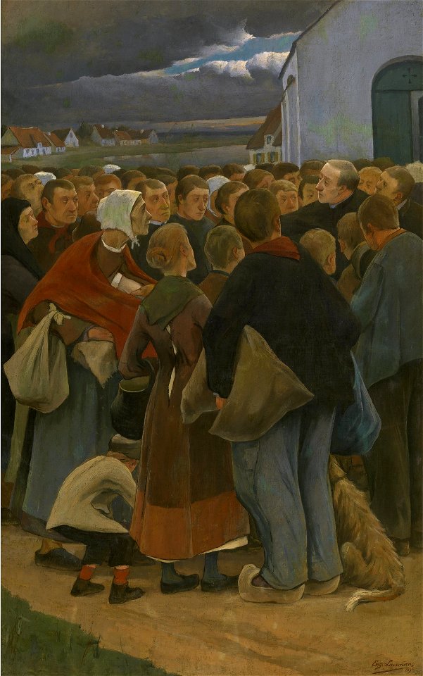 Eugène Laermans - Landverhuizers (KMSKA) (right panel - Afscheid)