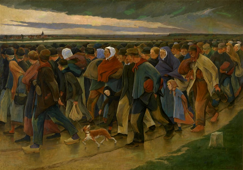 Eugène Laermans - Landverhuizers (KMSKA) (center panel - Laatste blik)