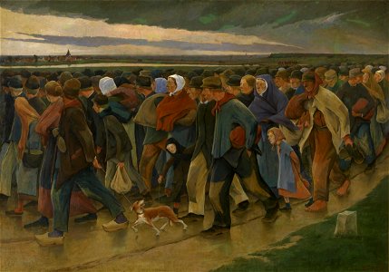 Eugène Laermans - Landverhuizers (KMSKA) (center panel - Laatste blik)