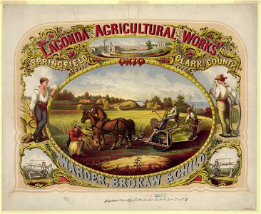 Lagonda Agricultural Works, Springfield, Clark County, Ohio, Warder, Brokaw & Child - E. Forbes, del. ; lith. of G.W. Lewis, N.Y. LCCN91732560