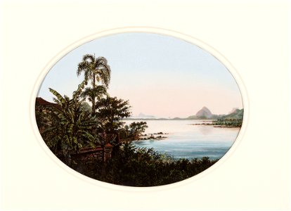 Lagoa Rodrigo de Freitas (Morro Dois Irmãos) (atribuído), da Coleção Brasiliana Iconográfica