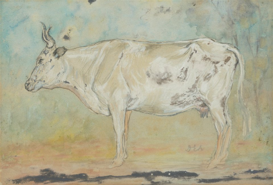 Lajos Deák-Ébner - Biela krava - M 191 - Ernest Zmeták Art Gallery