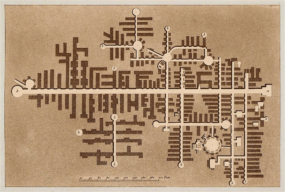 Map of the ancient city of Selinunte, in Sicily - Wilkins William - 1807