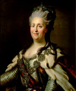Catherine II by J.B.Lampi (1780s, Kunsthistorisches Museum). Free illustration for personal and commercial use.