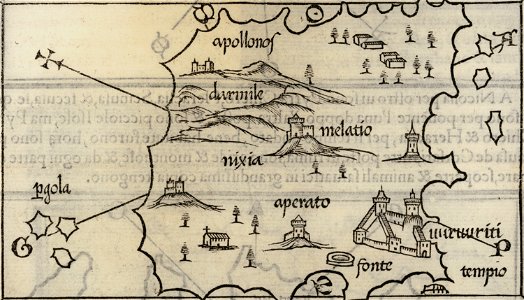 Map of Naxos - Bordone Benedetto - 1547