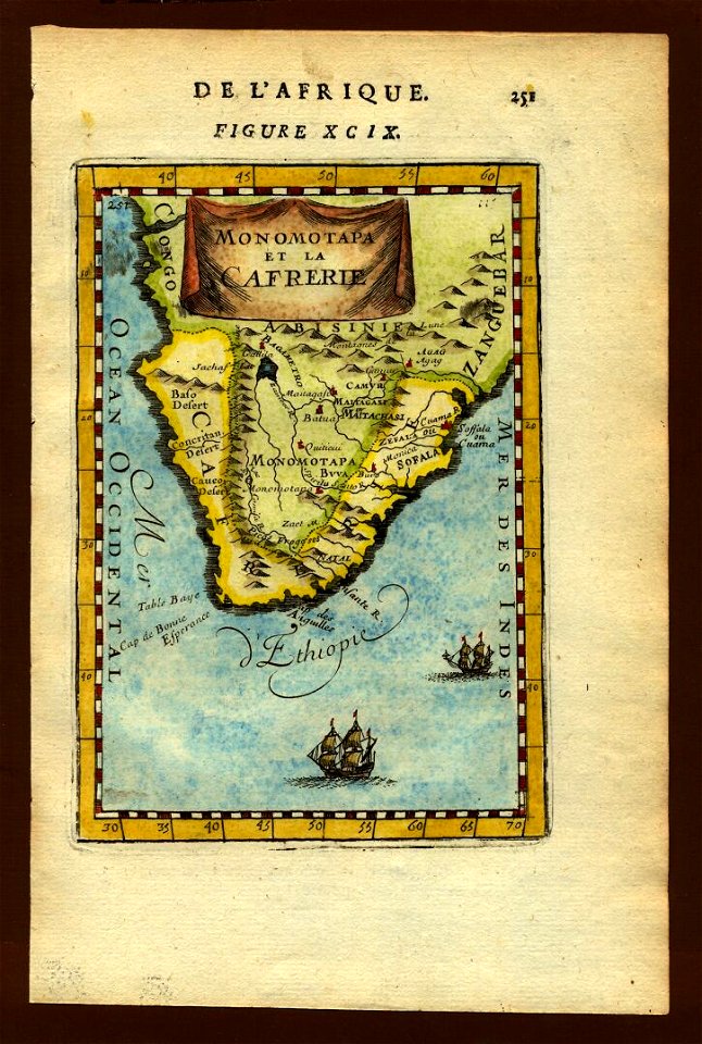 Map of Monomotapa and the Cafrerie, 1719
