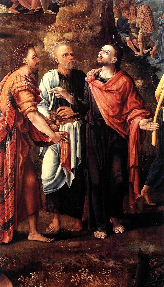 Lambert Lombard - The Miracle of the Loaves and Fishes (detail) - WGA13358