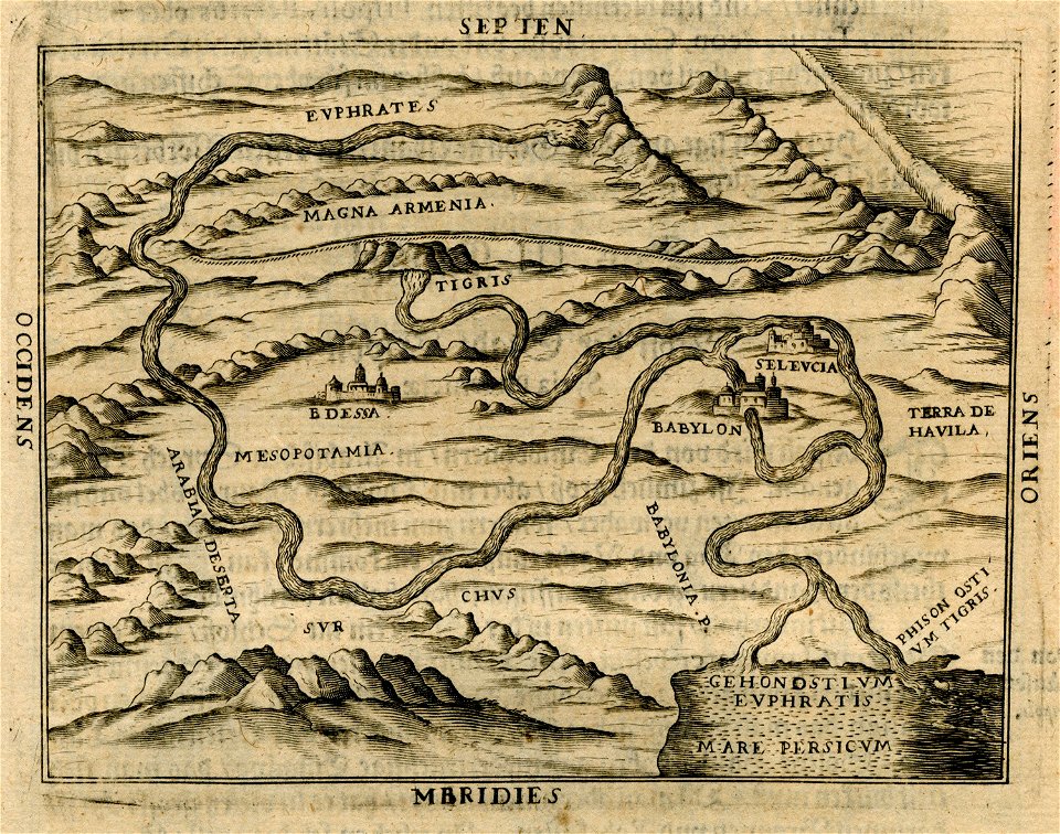 Map of Mesopotamia - Breuning Von Buchenbach Hans Jacob - 1612