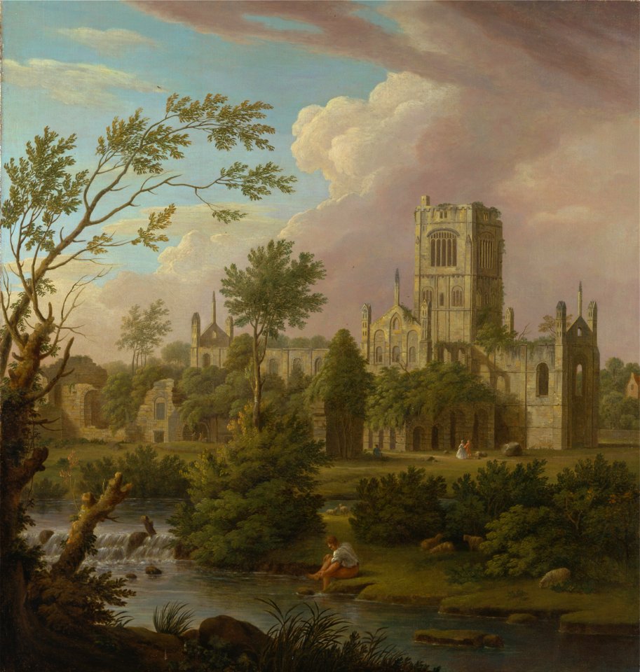 George Lambert - Kirkstall Abbey, Yorkshire - Google Art Project