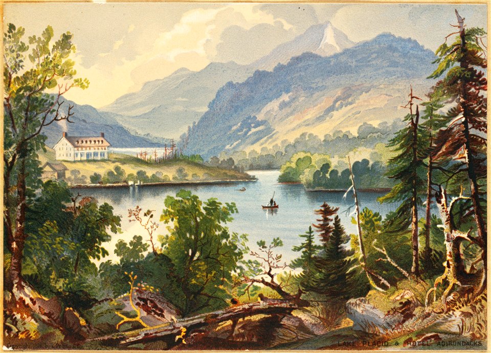 Lake Placid and Hotel, Adirondacks (Boston Public Library)