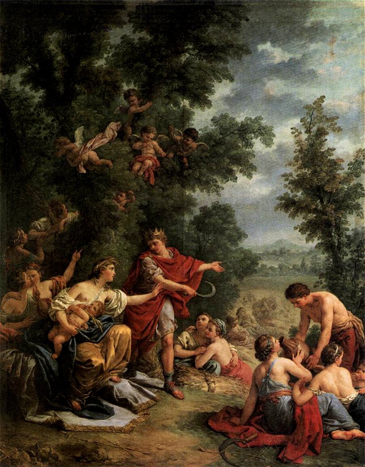 Louis Jean Francois Lagrenée - Ceres Teaching Agriculture to King Triptolemus - WGA12381