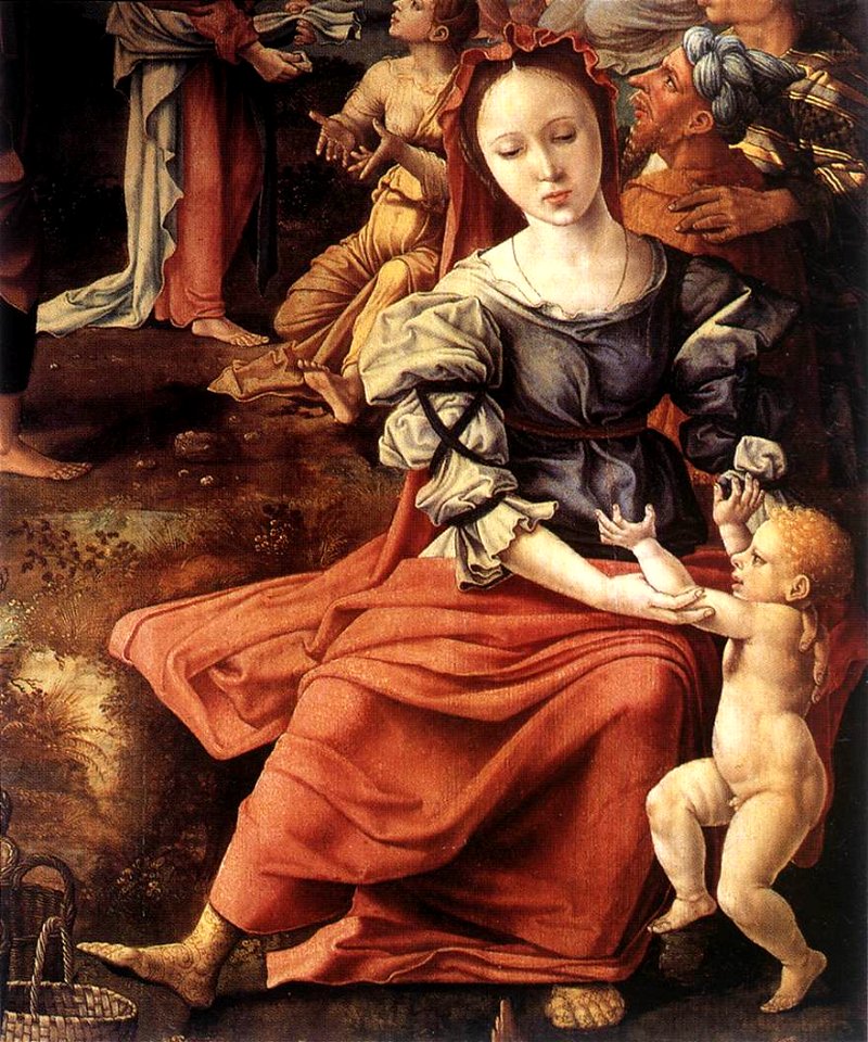 Lambert Lombard - The Miracle of the Loaves and Fishes (detail) - WGA13357