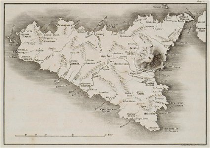 Map of Sicily - Wilkins William - 1807