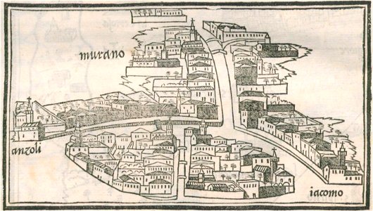 Map of Murano island - Bordone Benedetto - 1547