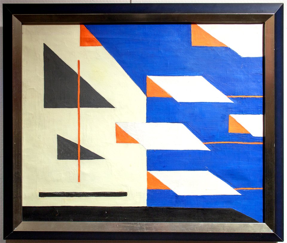 Lajos Tihanyi - Blue-yellow composition
