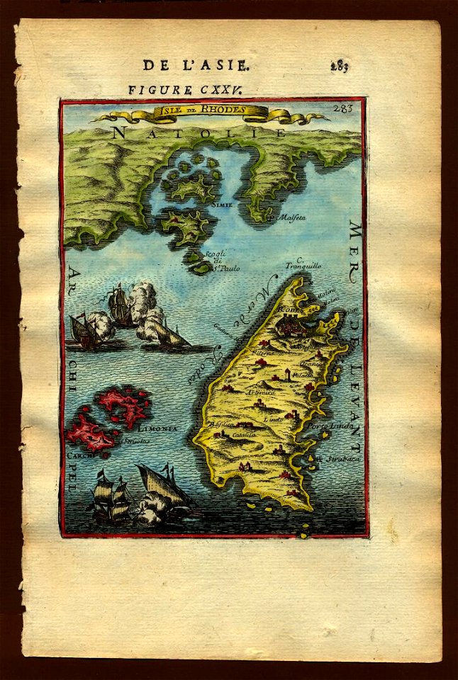 Map of Rhodes, 1683
