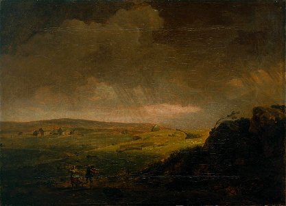 George Lambert - Moorland Landscape with Rainstorm (1751)