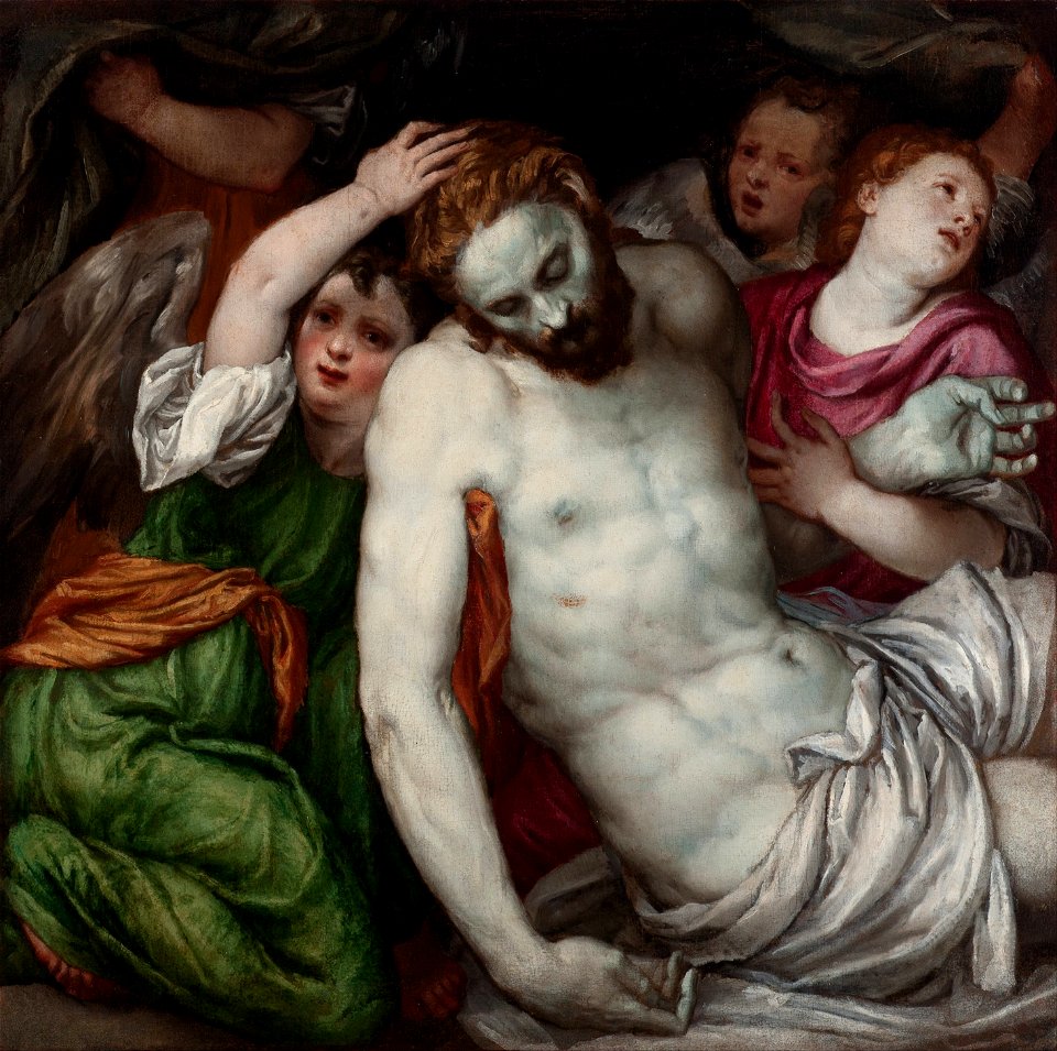 Lambert Sustris - Pietà and Angels - Google Art Project
