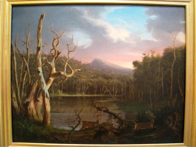 Lake with Dead Trees (Catskill), by Thomas Cole. Free illustration for personal and commercial use.