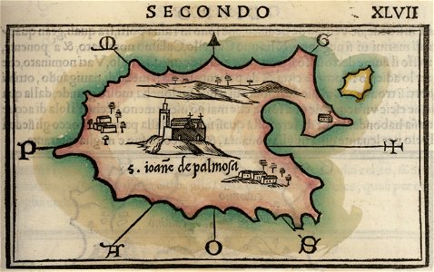 Map of Patmos - Bordone Benedetto - 1547
