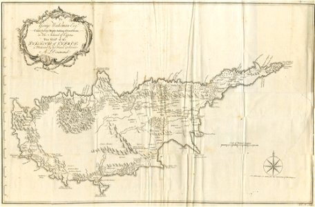 Map of the island of Cyprus - Drummond Alexander - 1754