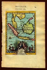 Map of western Indonesia, 1683. Free illustration for personal and commercial use.