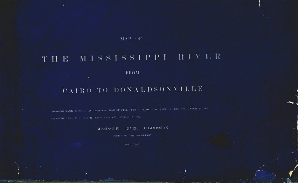 Map of the Mississippi River - from Cairo to Donaldsonville. LOC 95675177-1
