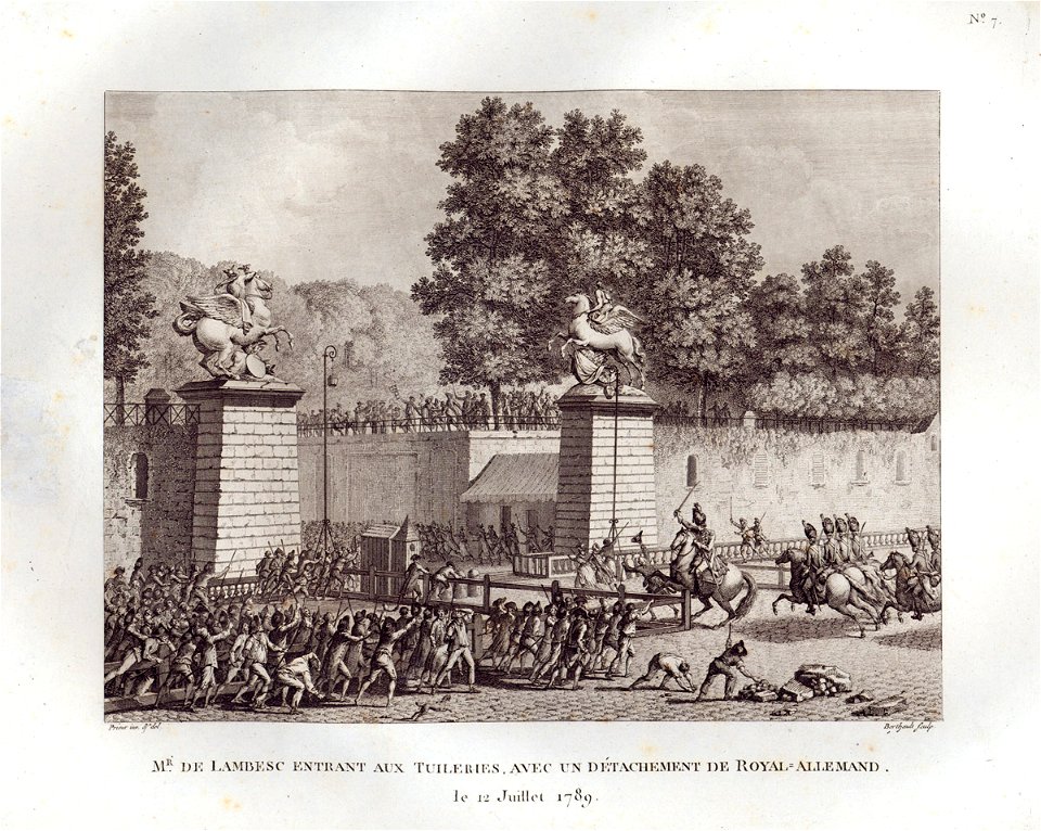 Lambesc entrant aux Tuileries
