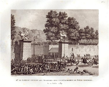 Lambesc entrant aux Tuileries