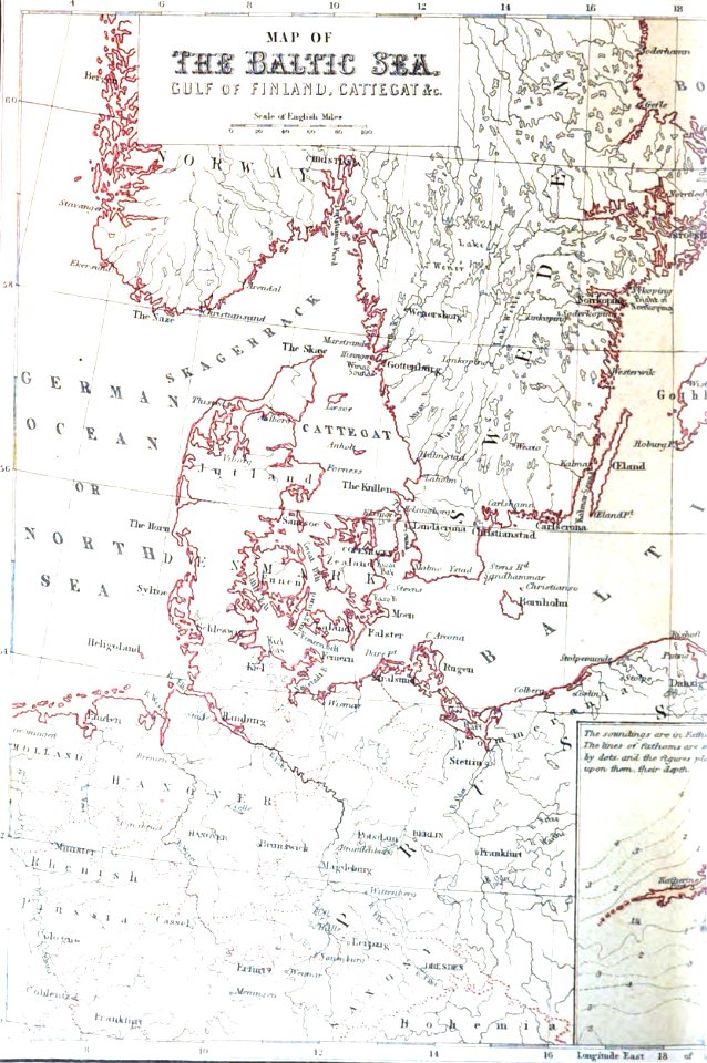 Map of The Baltic Sea, A. George Dodd, Pictorial history of the Russian war 1854-5-6