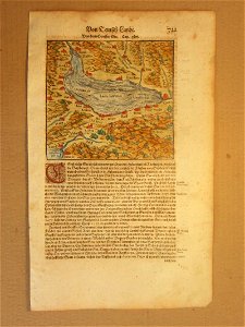 Map of Lake Geneva (1600). Free illustration for personal and commercial use.