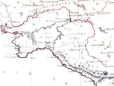 Map of Russia.B. Cossacks of the Black Sea. George Dodd. Pictorial history of the Russian war 1854-5-6