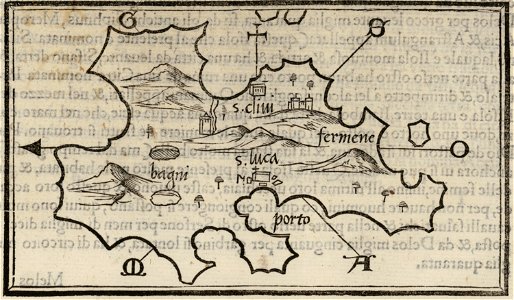 Map of Kythnos - Bordone Benedetto - 1547