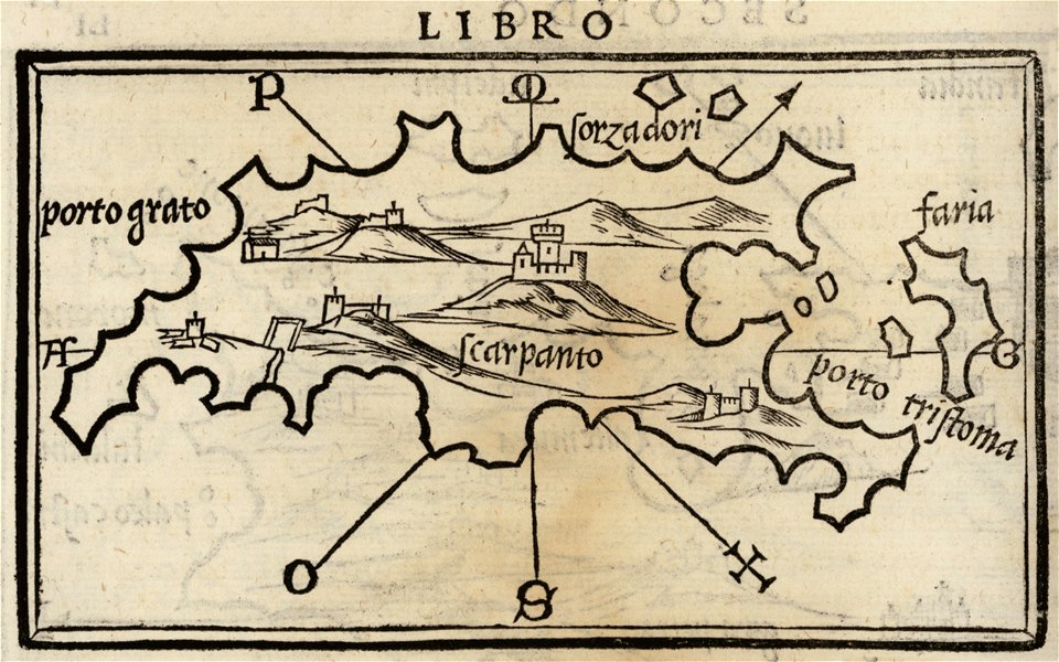 Map of Karpathos - Bordone Benedetto - 1547